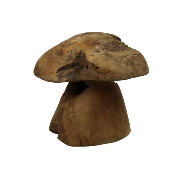 Decorațiune din lemn de tec HSM Collection Mushroom, 30 cm