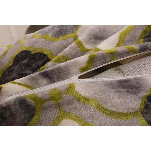 Lenjerie de pat verde-gri din micropluș pentru pat de o persoană 140x200 cm – My House-image-3