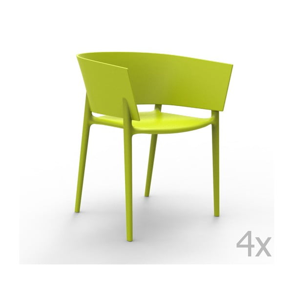 Set 4 scaune de grădină Vondom Africa, verde