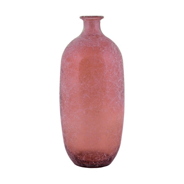 Vază din sticlă reciclată Ego Dekor Napoles, înălțime 38 cm, roz