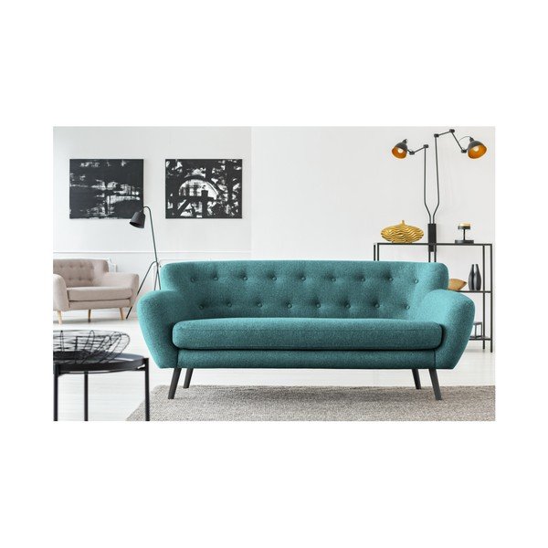 Canapea Cosmopolitan desing Hampstead, 192 cm, verde închis-image-4