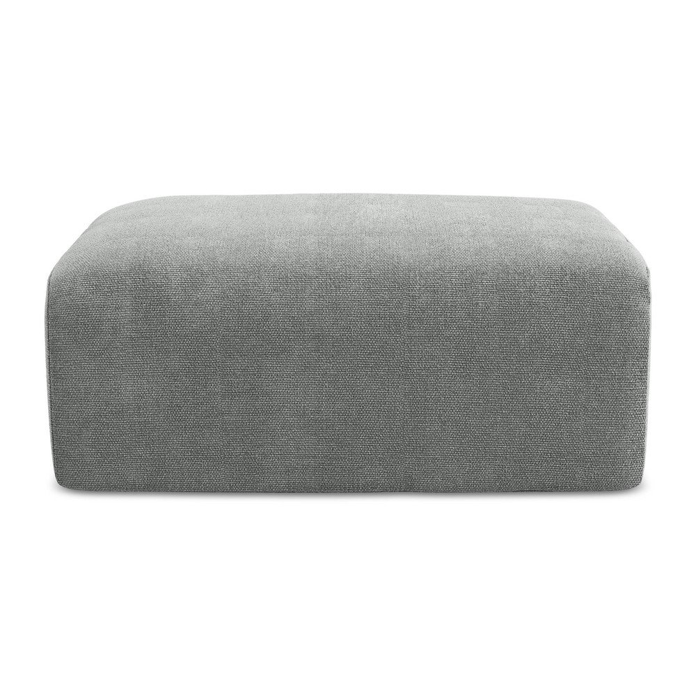 Taburet gri cu tapiÈu009Berie din chenille Kona âu0080Makamii