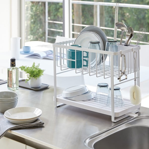 Scurgător de vase cu două nivele din metal Tower – YAMAZAKI-image-3