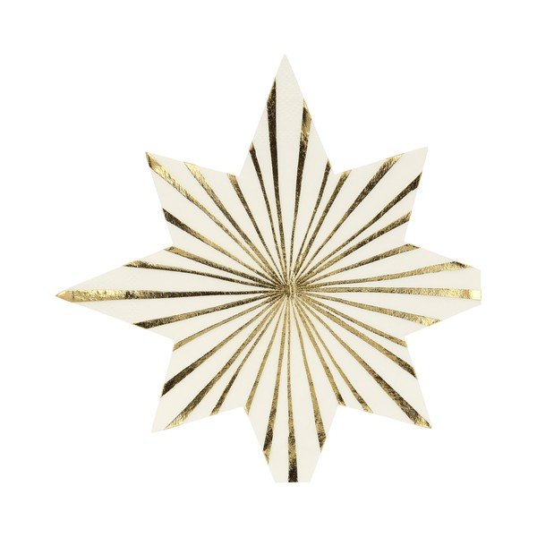 Șervețele 16 buc. din hârtie Gold Stripe – Meri Meri