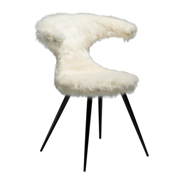 Scaun cu șezut din imitație din piele DAN-FORM Denmark Flair, alb