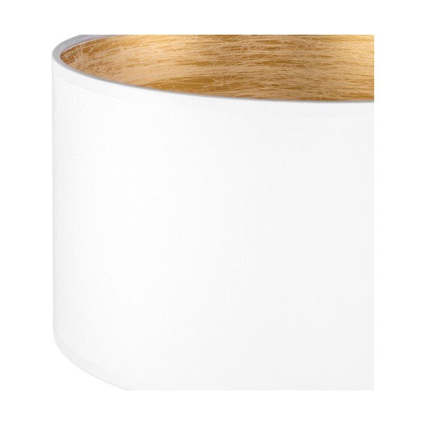 Veioză cu detaliu auriu Sotto Luce Tres S, ⌀ 25 cm, alb-image-1