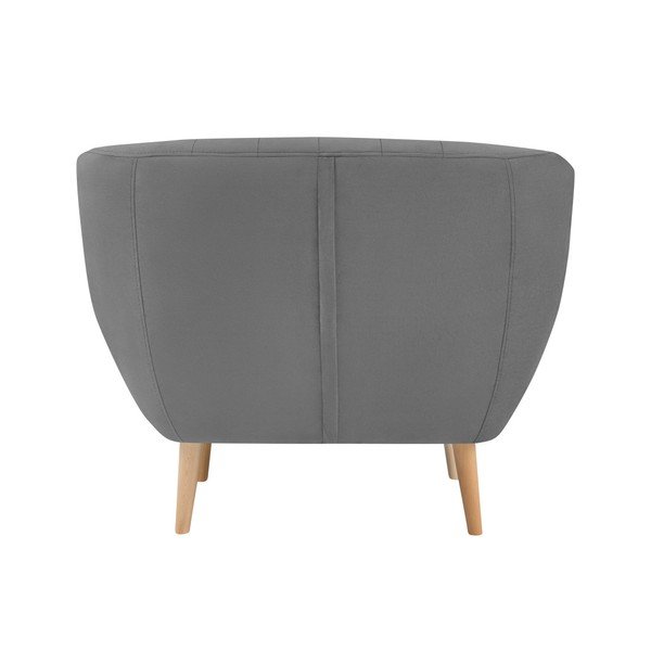 Fotoliu cu tapițerie din catifea Mazzini Sofas Sardaigne, gri-image-4