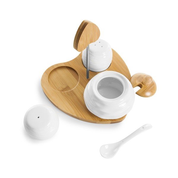 Set solniță și piperniță cu zaharniță Bambum Salter-image-1