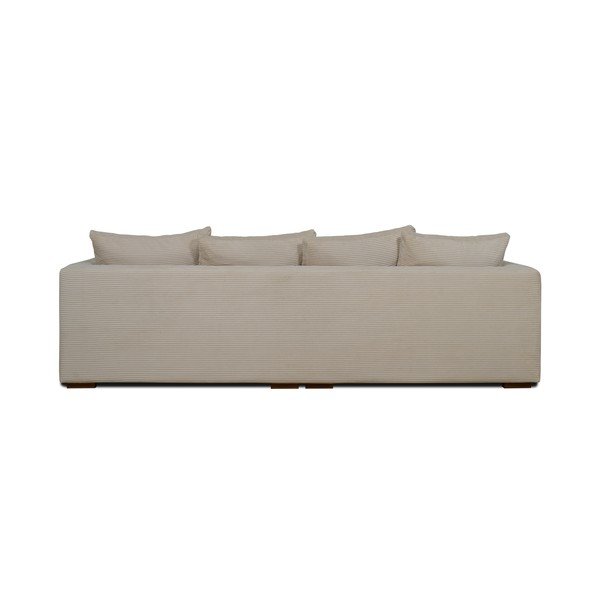 Canapea bej cu tapițerie din catifea reiată  266 cm Comfy – Scandic-image-3