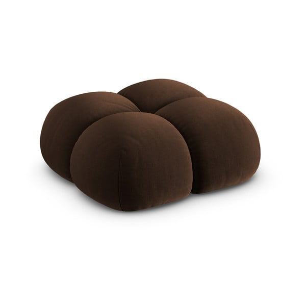 Taburet maro închis cu tapițerie din catifea Loretto – Cosmopolitan Design-image-2