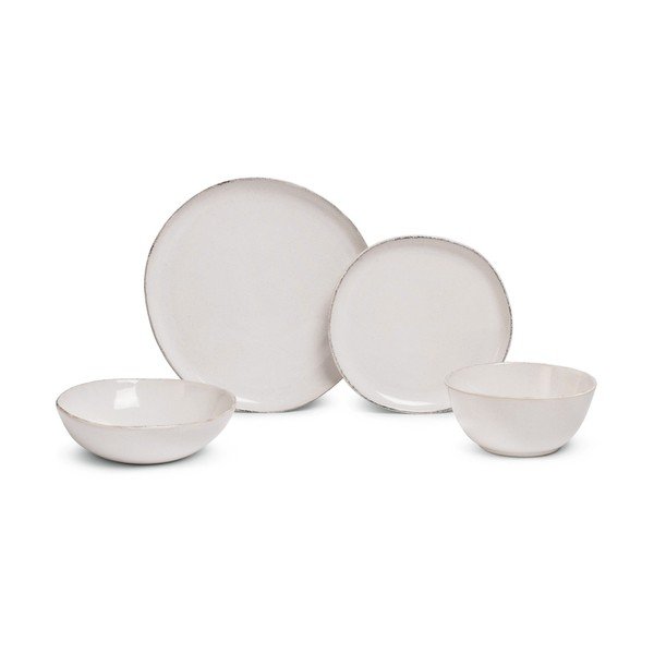 Serviciu de masă 24 buc. din gresie Snow Heart – Bonami Essentials