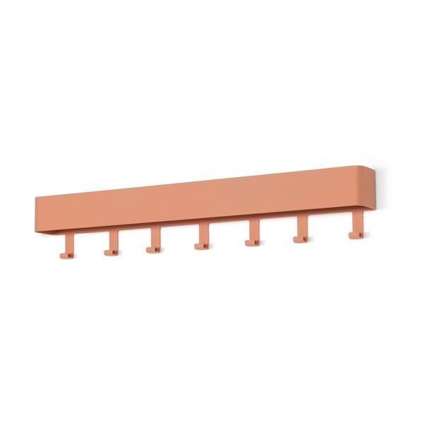 Cuier de perete roz somon  cu raft din metal Dax Play – Spinder Design