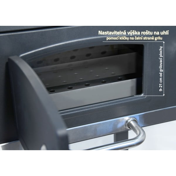 Grătar pe cărbuni cu grill din fontă Cattara Royal-image-1