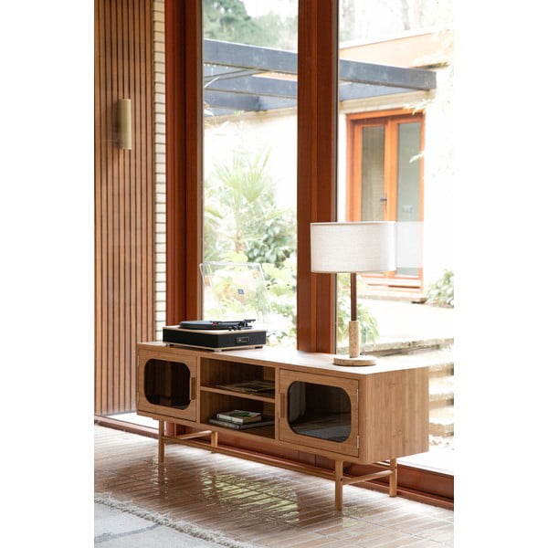 Comodă TV în culoare naturală din bambus 150x55x40 cm Caroun – Dutchbone-image-1