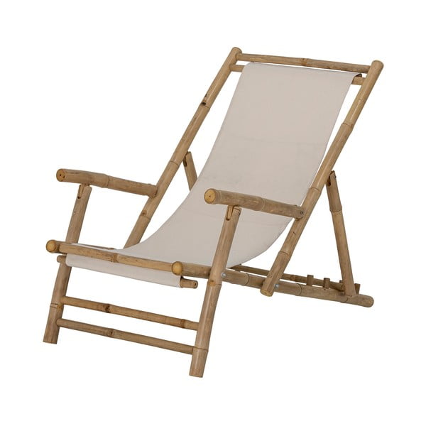 Șezlong de grădină alb-natural  din bambus Korfu – Bloomingville-image-2