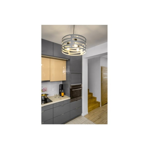 Lustră gri cu abajur din metal Marisa – GTV-image-1