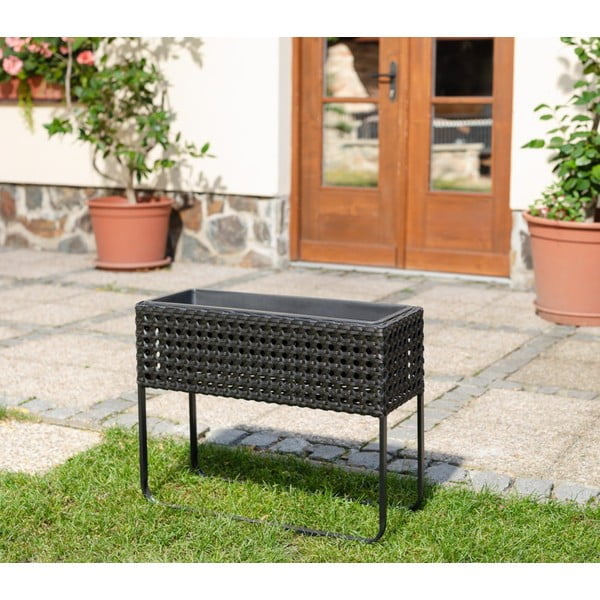 Ghiveci de grădină Bonami Essentials Magnolia, negru-image-1