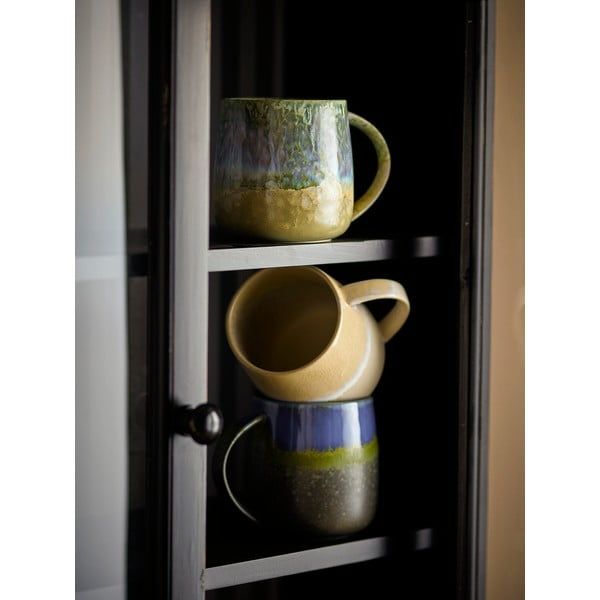 Căni albastre/bej 3 buc. din gresie 460 ml Cloe – Bloomingville-image-1