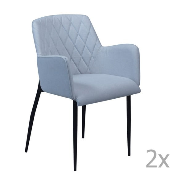 Set 2 scaune cu cotiere DAN-FORM Rombo, albastru