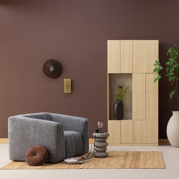Dulap modular în culoare naturală 108x215 cm Build – WOOOD-image-1
