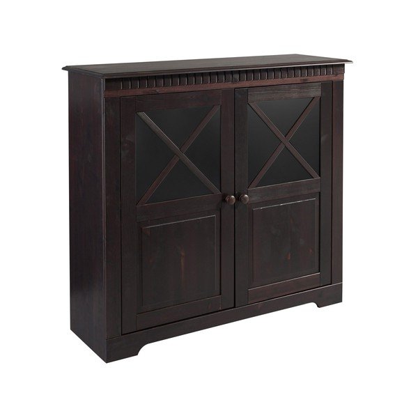 Vitrină maro închis din lemn de pin 95x35 cm Lisa – Støraa-image-3