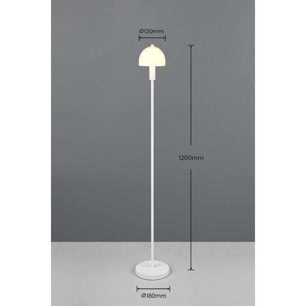 Lampadar alb cu abajur din sticlă (înălțime 120 cm) Glenn – Reality-image-3
