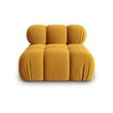 Modul pentru canapea galben cu tapițerie din catifea (de mijloc) Bellis – Micadoni Home