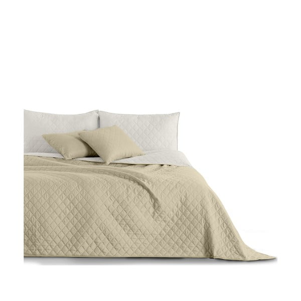 Cuvertură cu 2 fețe din microfibră DecoKing Axel, 200 x 220 cm, bej-alb