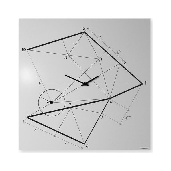 Ceas de perete, dESIGNoBJECT.it Time Lin, 50 x 50 cm 