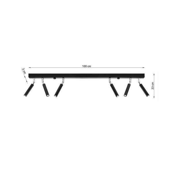 Plafonieră Sollux Tiden Sei, negru-image-2