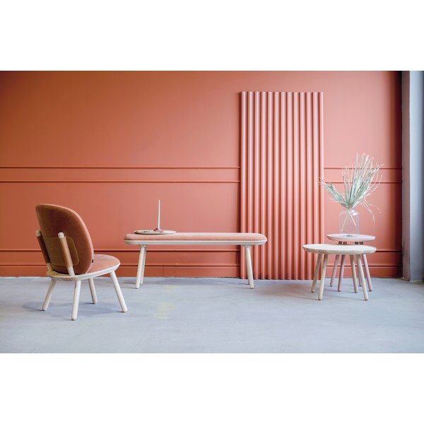 Bancă tapițată din catifea EMKO Naïve, 140 cm, portocaliu-natural-image-4