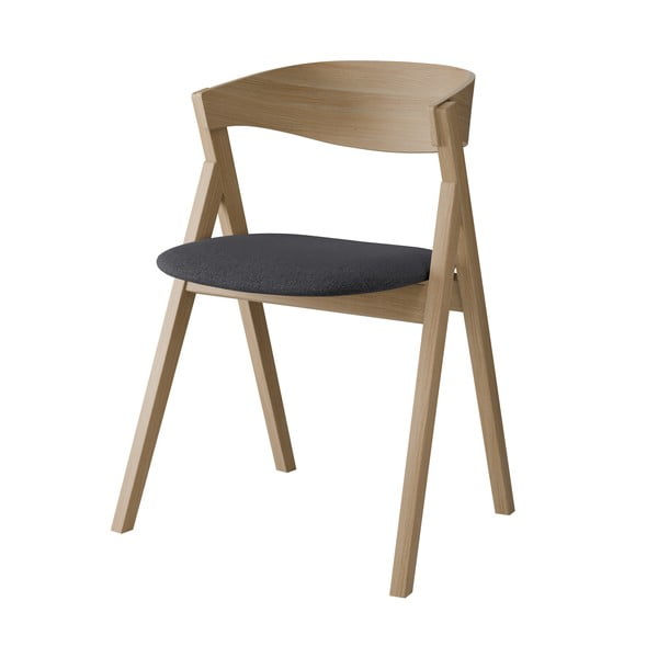 Scaun de dining gri închis/în culoare naturală din lemn de stejar City – Hammel Furniture
