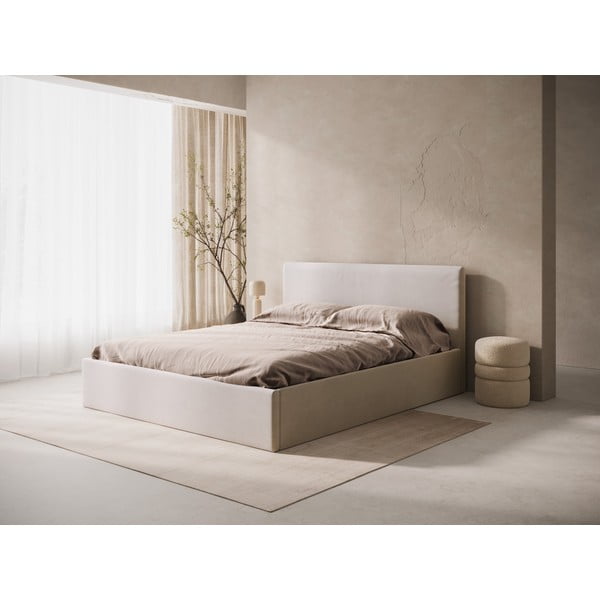 Tăblie de pat bej tapițată 170,5x100 cm Remo – Micadoni -image-1