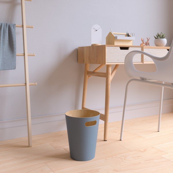 Coș de gunoi albastru 7,5 l Woodrow – Umbra-image-1