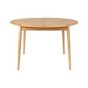 Masă de dining rotundă extensibilă cu blat cu aspect de lemn de stejar cu blat suplimentar ø 120 cm Twist – Zuiver