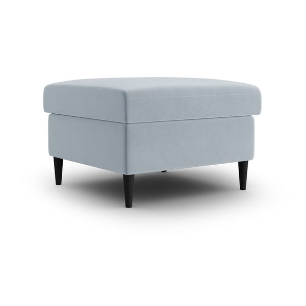 Taburet albastru deschis cu tapițerie din catifea Kyoto – Cosmopolitan Design-image-1