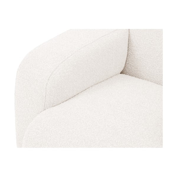 Colțar alb cu tapițerie din stofă bouclé (colț dreapta) Molino – Micadoni Home-image-1