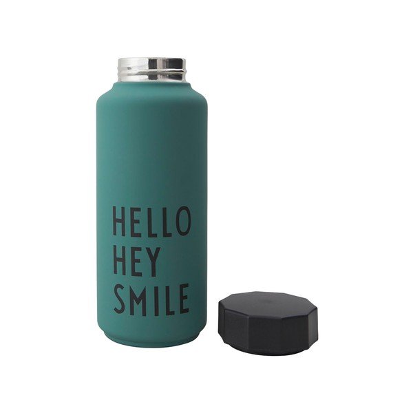 Sticlă termos Design Letters Hello, 500 ml, verde-image-1