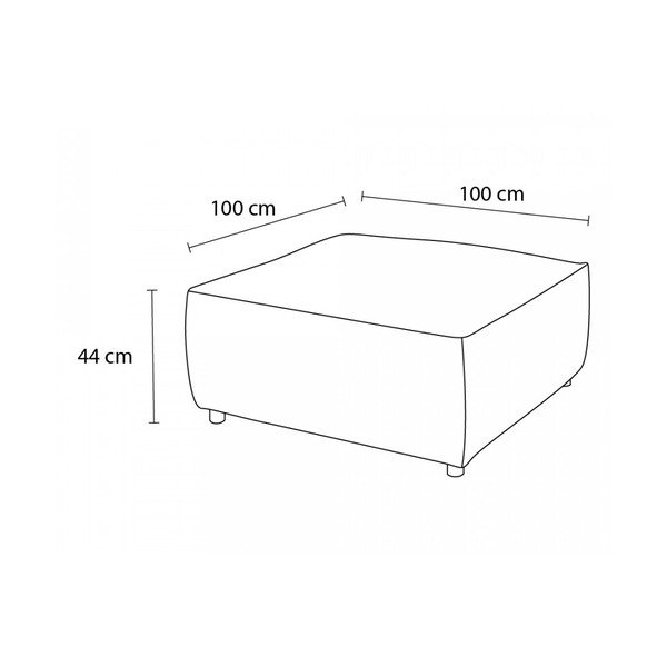 Taburet modular maro deschis cu tapițerie din catifea reiată Nihad modular – Bobochic Paris-image-4