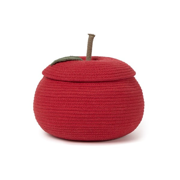 Coș de jucării pentru copii roșu din material textil ø 28x20 cm Apple – Lorena Canals