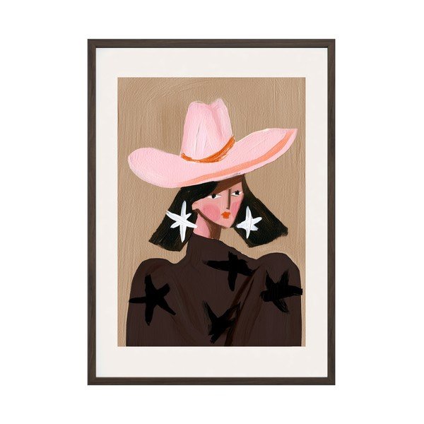 Tablou cu ramă imprimat 50x70 cm Cowgirl – Styler