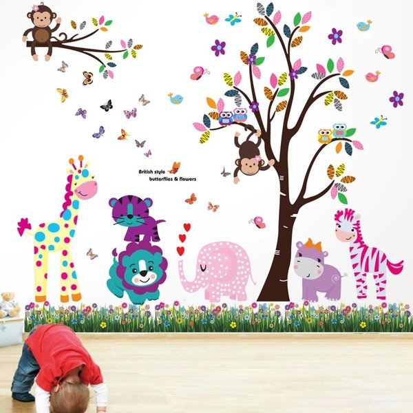 Autocolant Walplus Happy Animals Tree-image-1