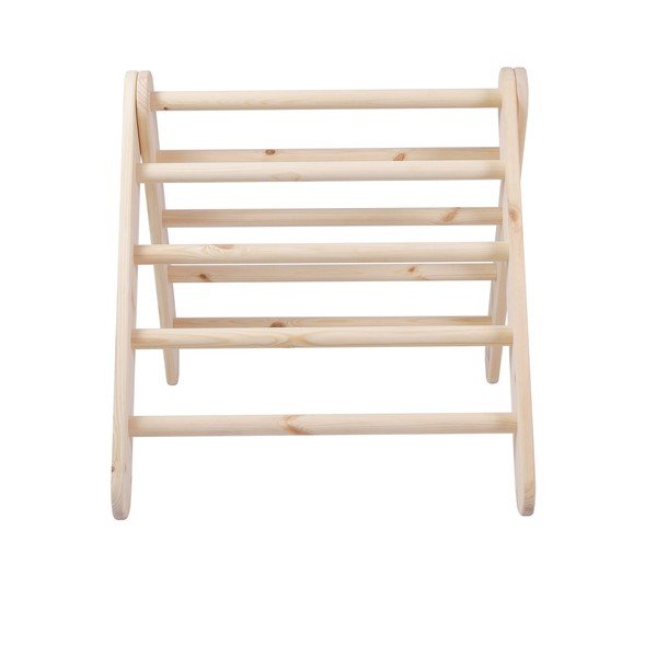 Triunghi Pikler de cățărat în culoare naturală din lemn de pin 46x87x60 cm Montessori – Meowbaby-image-4
