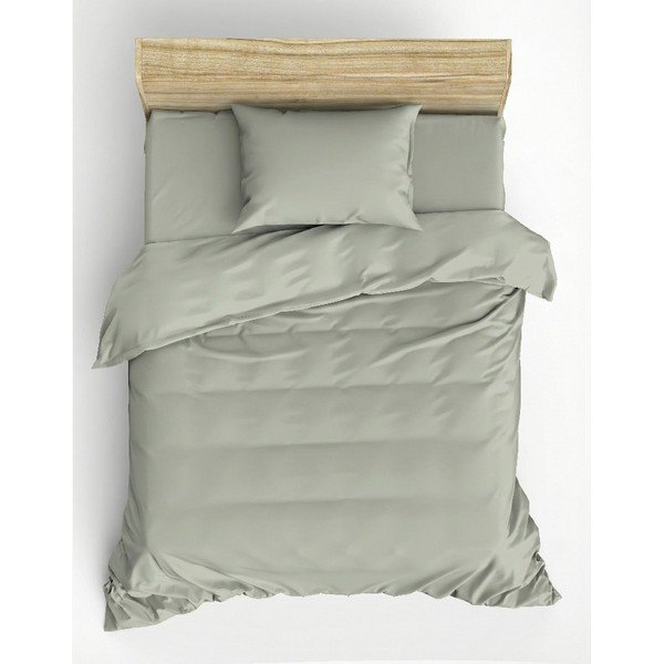 Lenjerie de pat verde salvie pentru pat de o persoană 200x140 cm Plain  – Mijolnir-image-4