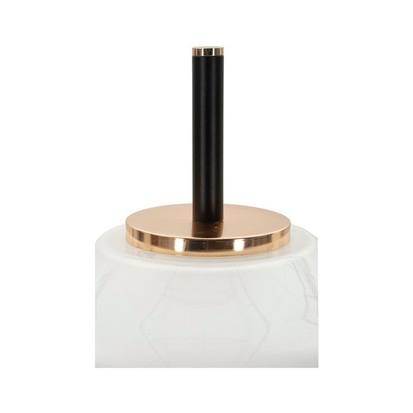 Lampadar alb-negru cu abajur din sticlă (înălțime 168 cm) Vintage – Mauro Ferretti-image-4