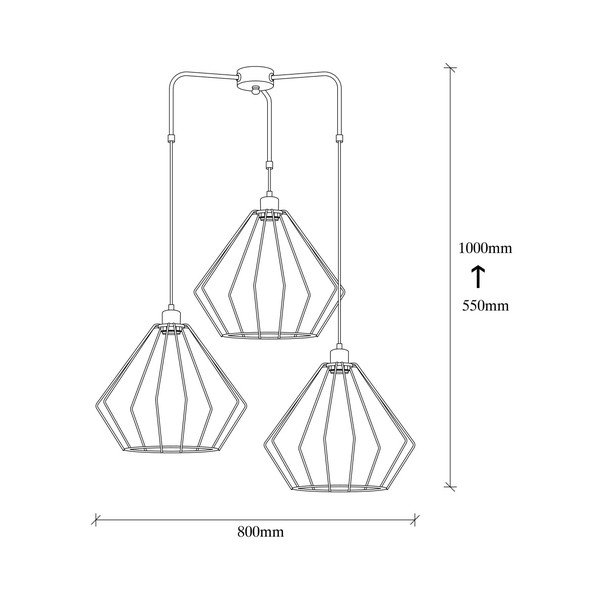 Lustră metalică Opviq lights Fedros, negru-image-4
