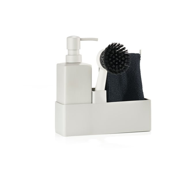 Suport ceramic pentru accesorii de spălat vase gri deschis - Zone