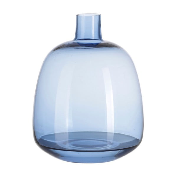 Vază din sticlă A Simple Mess Aege, înălțime 22 cm, albastru