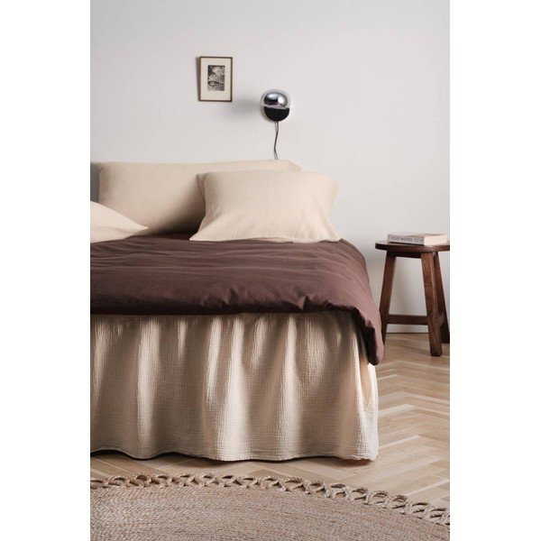 Cuvertură bej din muselină 160x200 cm Amilia – Jotex-image-1