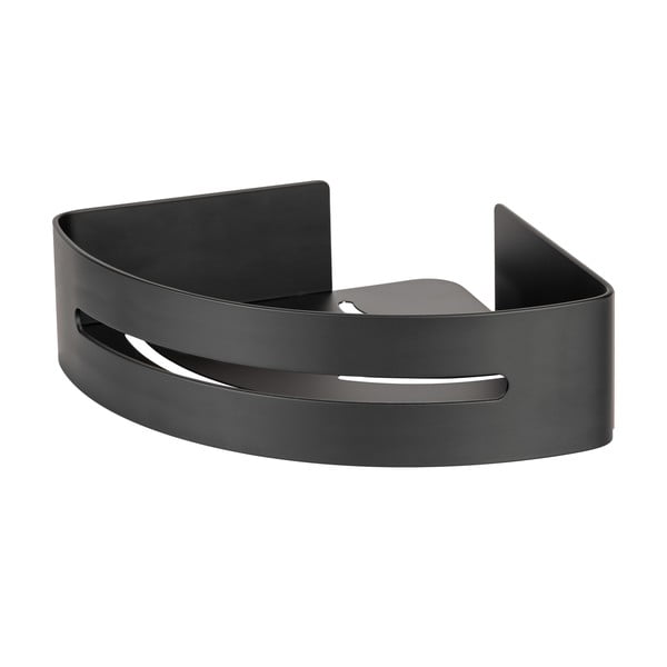 Raft pentru baie negru mat de colț autoadeziv din metal Bivio – Wenko